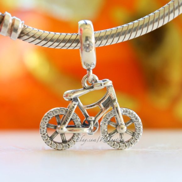PANDORA Brilliant Bicycle Charm 797858CZ - Picture 1 of 2